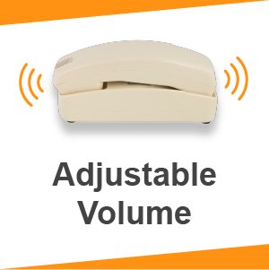 iSoHo Trimline Phone: Enhanced for Seniors, Visually Impaired. Large Buttons, Loud Ringer.Perfect for Hearing and Visually Impaired. Retro Style, Reliable Performance - Bone Ivory - USA Trading Depot, LLC