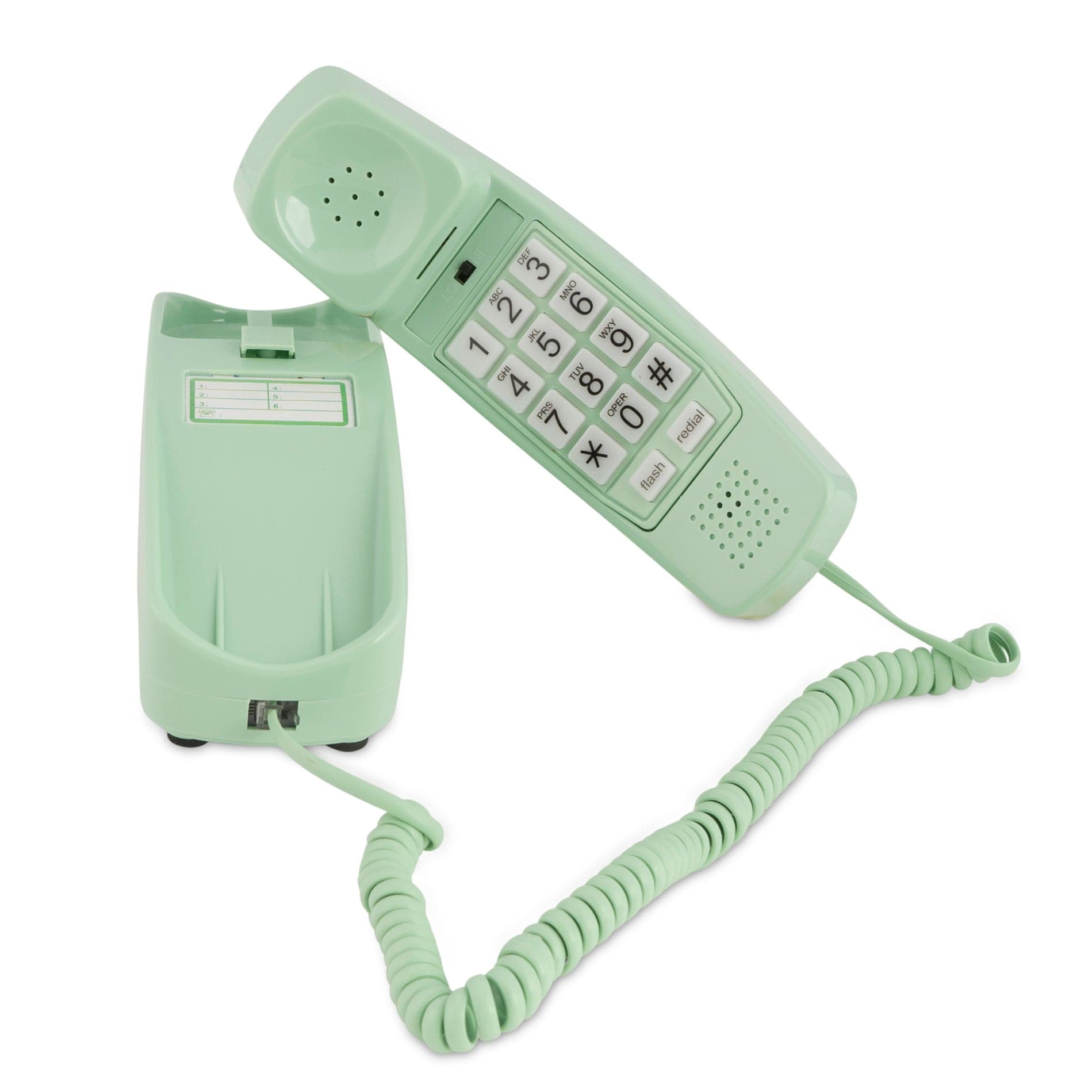 iSoHo Trimline Phone: Enhanced for Seniors, Visually Impaired. Large Buttons, Loud Ringer.Perfect for Hearing and Visually Impaired. Retro Style, Reliable Performance - Earth Day Green - USA Trading Depot, LLC