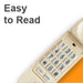iSoHo Trimline Phone: Enhanced for Seniors, Visually Impaired. Large Buttons, Loud Ringer.Perfect for Hearing and Visually Impaired. Retro Style, Reliable Performance - Bone Ivory - USA Trading Depot, LLC