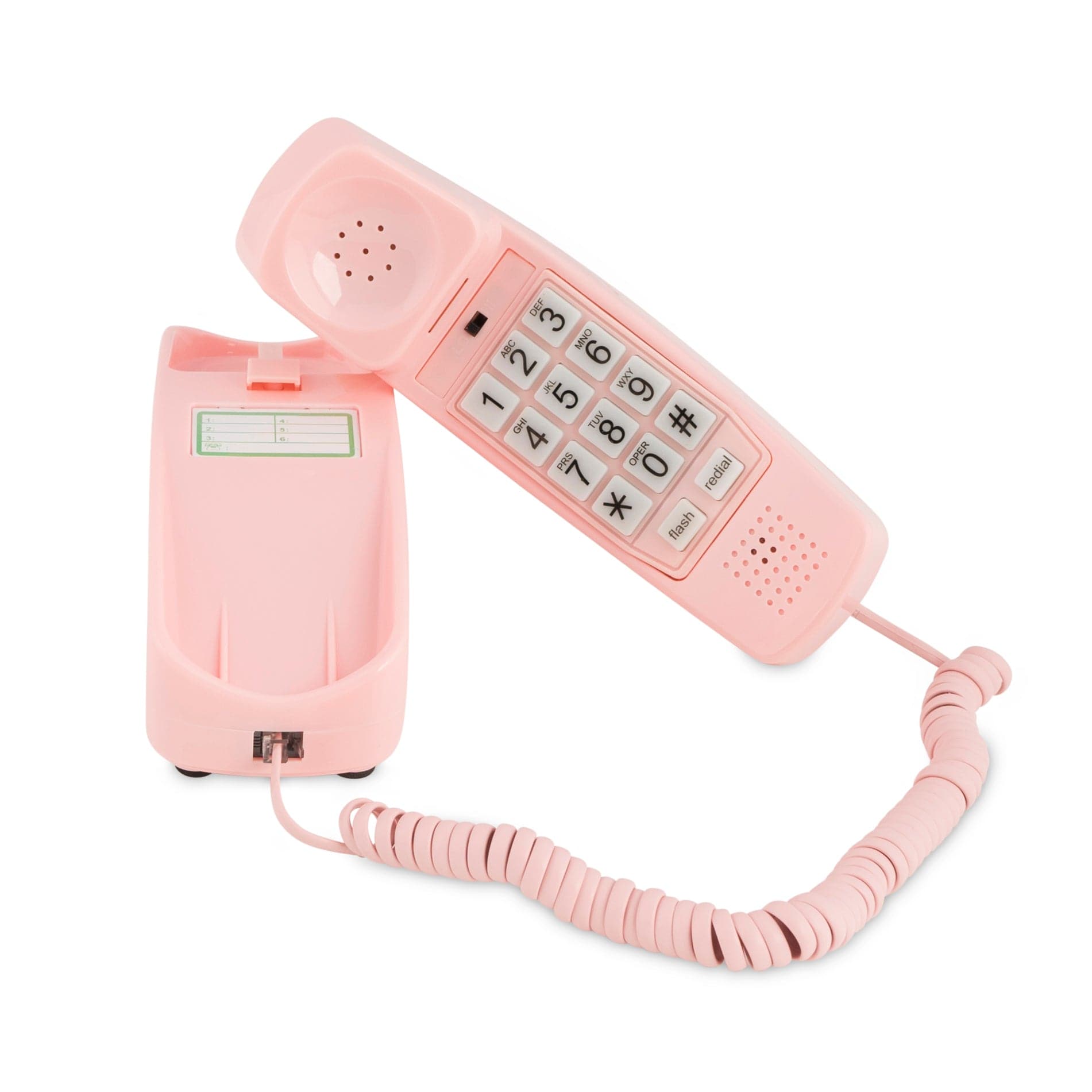 iSoHo Trimline Phone: Enhanced for Seniors, Visually Impaired. Large Buttons, Loud Ringer.Perfect for Hearing and Visually Impaired. Retro Style, Reliable Performance - Pink - USA Trading Depot, LLC