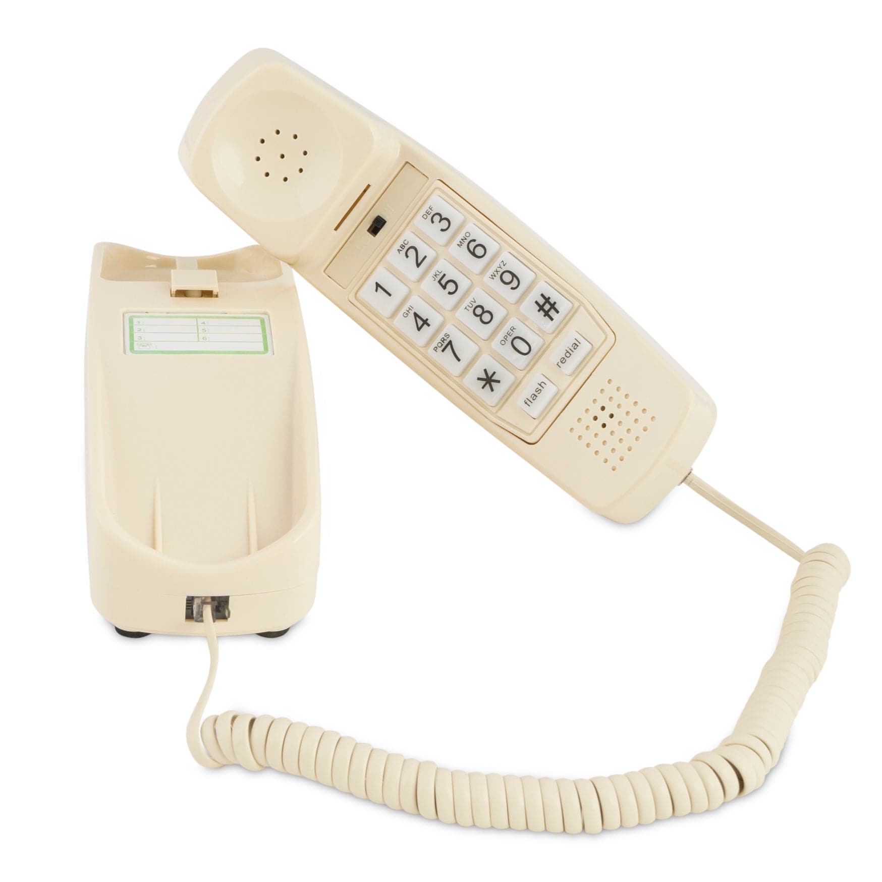 iSoHo Trimline Phone: Enhanced for Seniors, Visually Impaired. Large Buttons, Loud Ringer.Perfect for Hearing and Visually Impaired. Retro Style, Reliable Performance - Bone Ivory - USA Trading Depot, LLC