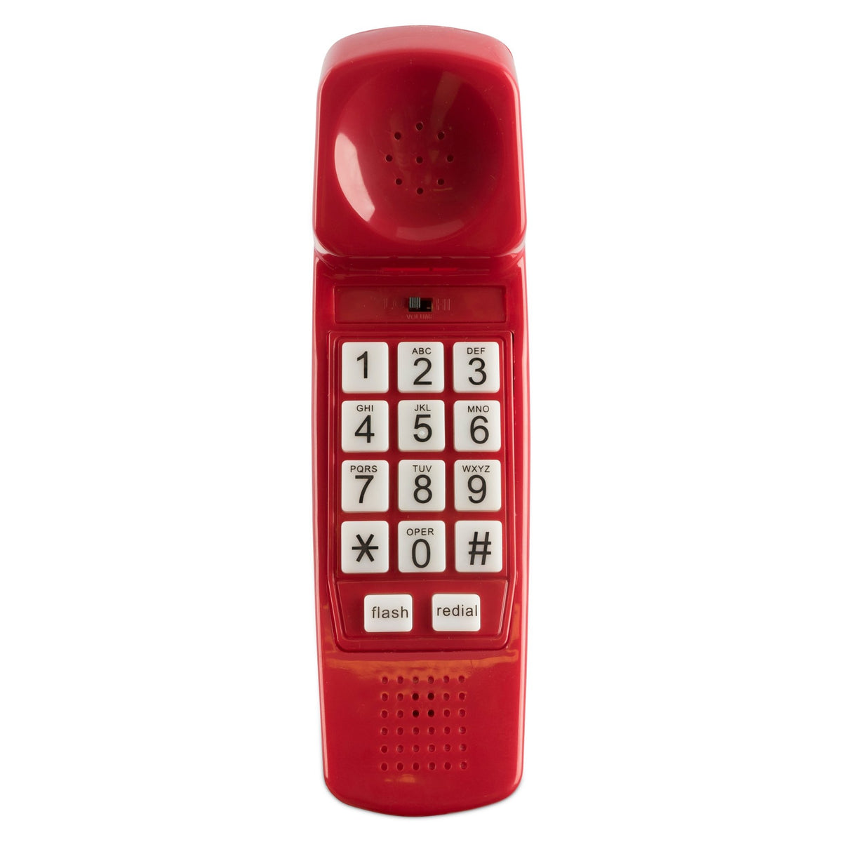 iSoHo Trimline Phone: Enhanced for Seniors, Visually Impaired. Large Buttons, Loud Ringer.Perfect for Hearing and Visually Impaired. Retro Style, Reliable Performance - Crimson Red - USA Trading Depot, LLC
