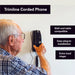 iSoHo Trimline Phone: Enhanced for Seniors, Visually Impaired. Large Buttons, Loud Ringer.Perfect for Hearing and Visually Impaired. Retro Style, Reliable Performance - Black - USA Trading Depot, LLC