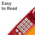 iSoHo Trimline Phone: Enhanced for Seniors, Visually Impaired. Large Buttons, Loud Ringer.Perfect for Hearing and Visually Impaired. Retro Style, Reliable Performance - Crimson Red - USA Trading Depot, LLC