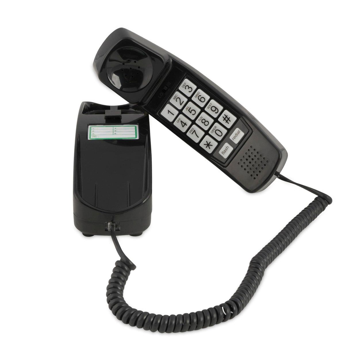 iSoHo Trimline Phone: Enhanced for Seniors, Visually Impaired. Large Buttons, Loud Ringer.Perfect for Hearing and Visually Impaired. Retro Style, Reliable Performance - Black - USA Trading Depot, LLC