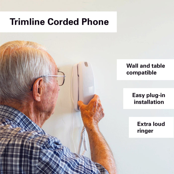 iSoHo Trimline Phone: Enhanced for Seniors, Visually Impaired. Large Buttons, Loud Ringer.Perfect for Hearing and Visually Impaired. Retro Style, Reliable Performance - USA Trading Depot, LLC