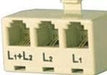 Modular 2-Line Triplex Jack 4-2-2 - USA Trading Depot, LLC