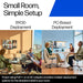 Poly Studio V12 – USB Video Bar for Small Rooms - 4K 20MP Camera, AI-Enhanced Audio, Noise Cancellation, Poly Lens Management - Microsoft Teams, Zoom & Google Meet Compatible - Thoughtfully Made - USA Trading Depot, LLC