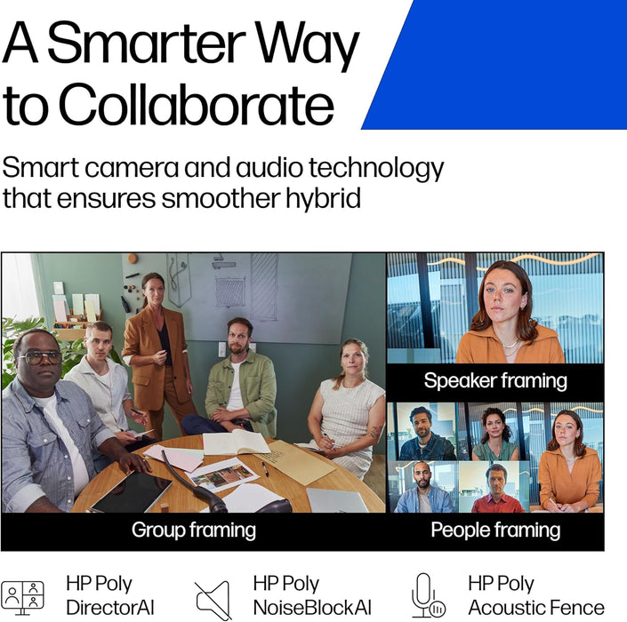 Poly Studio V12 – USB Video Bar for Small Rooms - 4K 20MP Camera, AI-Enhanced Audio, Noise Cancellation, Poly Lens Management - Microsoft Teams, Zoom & Google Meet Compatible - Thoughtfully Made - USA Trading Depot, LLC