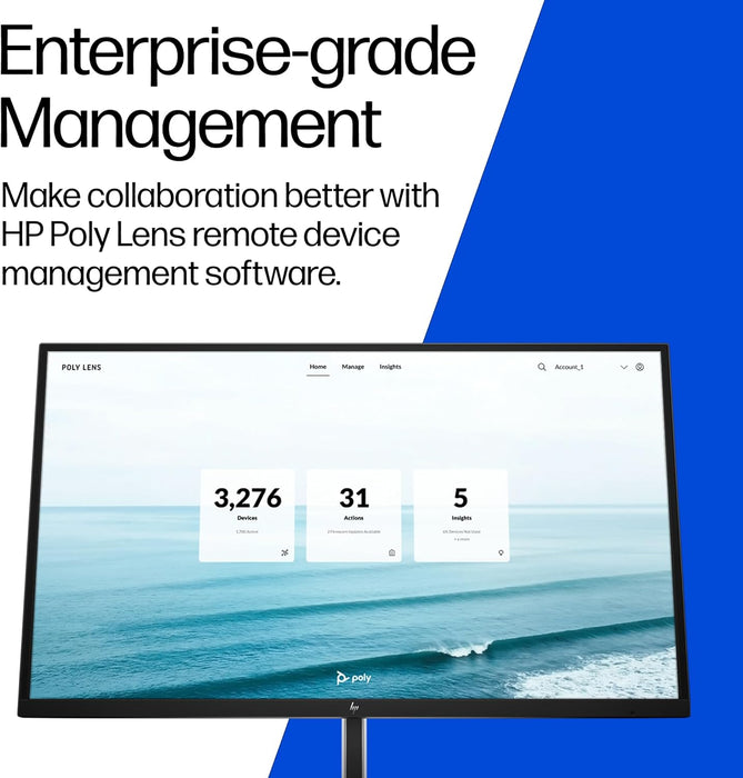 Poly Studio V12 – USB Video Bar for Small Rooms - 4K 20MP Camera, AI-Enhanced Audio, Noise Cancellation, Poly Lens Management - Microsoft Teams, Zoom & Google Meet Compatible - Thoughtfully Made - USA Trading Depot, LLC