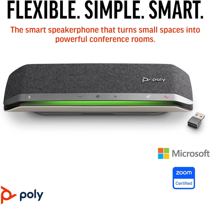 Poly Sync 40+ Smart Speakerphone (Plantronics) - Flexible Workspaces - Connect to PC/Mac via BT700 Adapter and Smartphones via Bluetooth - Works with Teams, Zoom – Amazon Exclusive - USA Trading Depot, LLC
