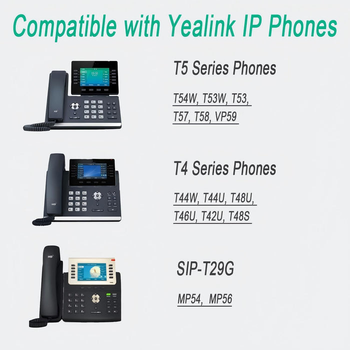 Power Adapter Supply for Yealink Voip Phone for T54w T54S T52S T56A T57W T58A T58V T46U T46S T46G T48U T48G T48S T29G MP56 MP58, 5V 2A PS5V2000US - USA Trading Depot, LLC