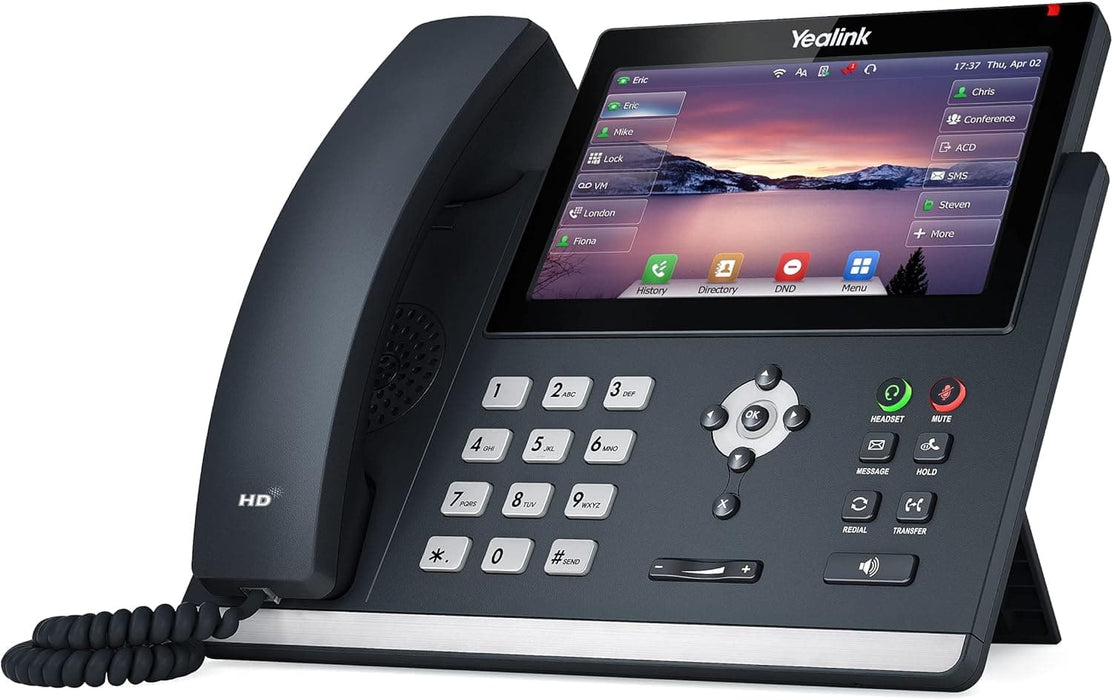 Yealink Smart Office Phone Solution [BUNDLE] | T48U IP Phone, 16 Lines. 7-Inch Color Touch Screen Display. Dual USB 2.0, Dual-Port Gigabit Ethernet, 802.3af PoE, [Power Supply Included] (SIP-T48U) - USA Trading Depot, LLC