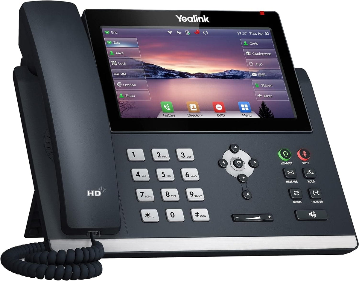 Yealink Smart Office Phone Solution [BUNDLE] | T48U IP Phone, 16 Lines. 7-Inch Color Touch Screen Display. Dual USB 2.0, Dual-Port Gigabit Ethernet, 802.3af PoE, [Power Supply Included] (SIP-T48U) - Free Shipping - USA Trading Depot, LLC