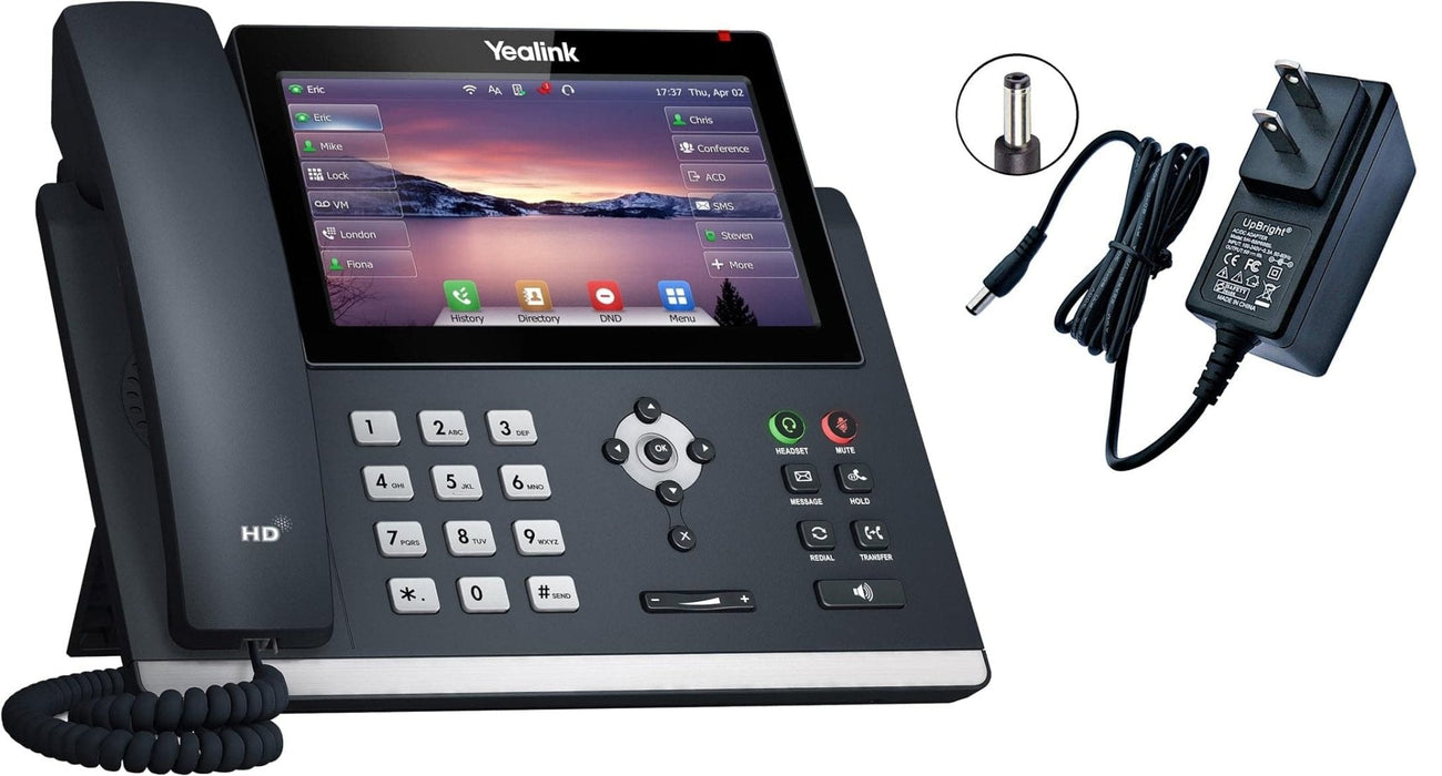 Yealink Smart Office Phone Solution [BUNDLE] | T48U IP Phone, 16 Lines. 7-Inch Color Touch Screen Display. Dual USB 2.0, Dual-Port Gigabit Ethernet, 802.3af PoE, [Power Supply Included] (SIP-T48U) - Free Shipping - USA Trading Depot, LLC