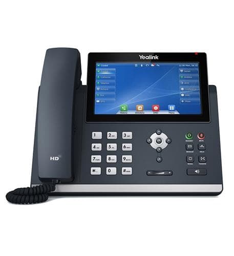 Yealink Smart Office Phone Solution [BUNDLE] | T48U IP Phone, 16 Lines. 7-Inch Color Touch Screen Display. Dual USB 2.0, Dual-Port Gigabit Ethernet, 802.3af PoE, [Power Supply Included] (SIP-T48U) - USA Trading Depot, LLC