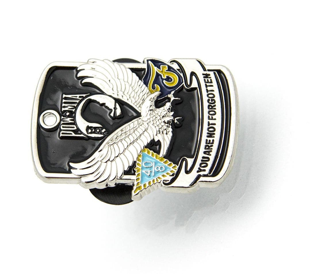 POW-MIA Lapel Sideways