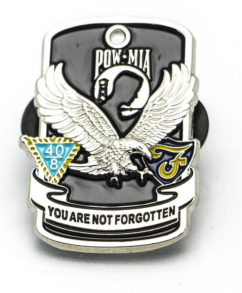 POW-MIA Lapel Close Up Front View